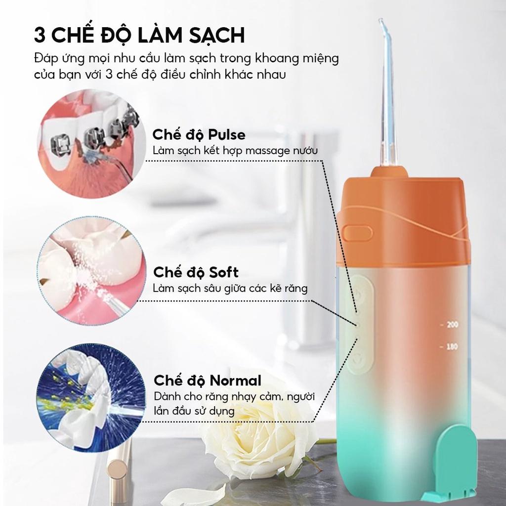 Tăm nước sóng siêu âm JOOU A60 làm sạch toàn bộ thức ăn thừa trong kẻ răng chỉ trong 2 phút