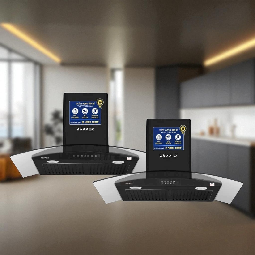 Máy Hút Mùi Nhà Bếp Kính Cong Kopper KP70A/70C Hàng Chính Hãng