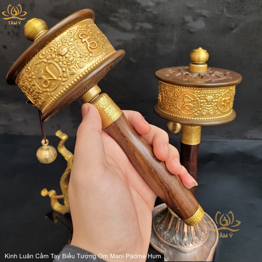 |Lõi Giấy| Kinh Luân Cầm Tay Biểu Tượng Om Mani Padme Hum