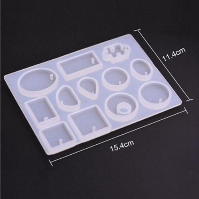 Khuôn silicone làm mặt trang sức, móc khóa đơn giản.