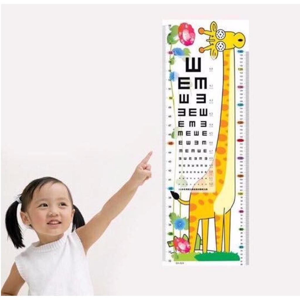 Decal dán tường thước do chiều cao cho bé