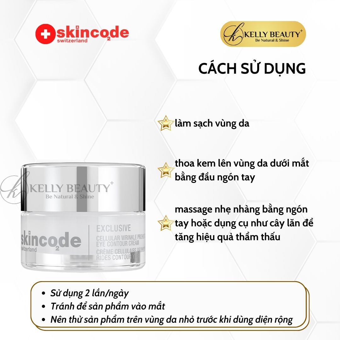 Kem Xóa Nhăn Mắt Skincode Exclusive Cellular Wrinkle Prohibiting Eye Contour Cream | Kelly Beauty