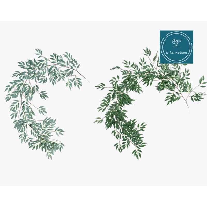 Dây lá liễu dài 180cm đẹp thanh mảnh dùng trong trang trí thiết kế, decor chụp ảnh