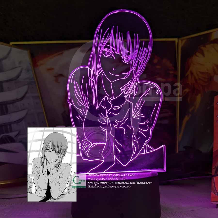 Đèn Ngủ Chainsaw Man Makima Type 02 ACSM0102 16 MÀU TÙY CHỈNH ĐÈN LED ANIME ĐẸP