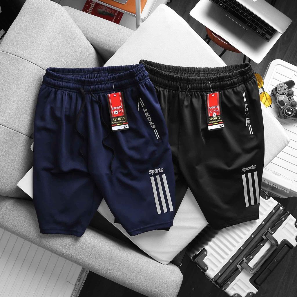 Quần short thun nam bigsize - 3 sọc