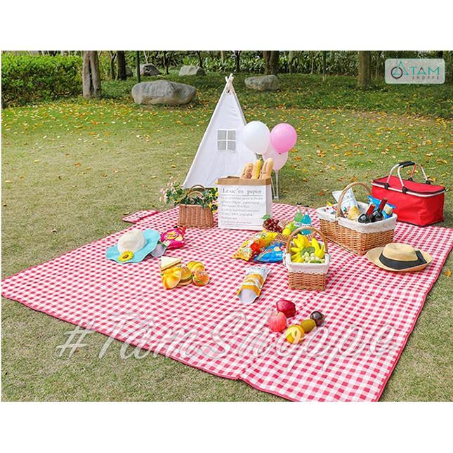 Thảm picnic dã ngoại vải chống thấm cao cấp 150x200cm