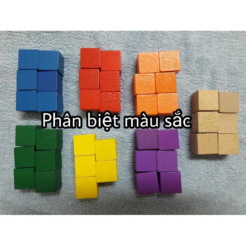 100 Khối gỗ vuông 2.5cm (cube)