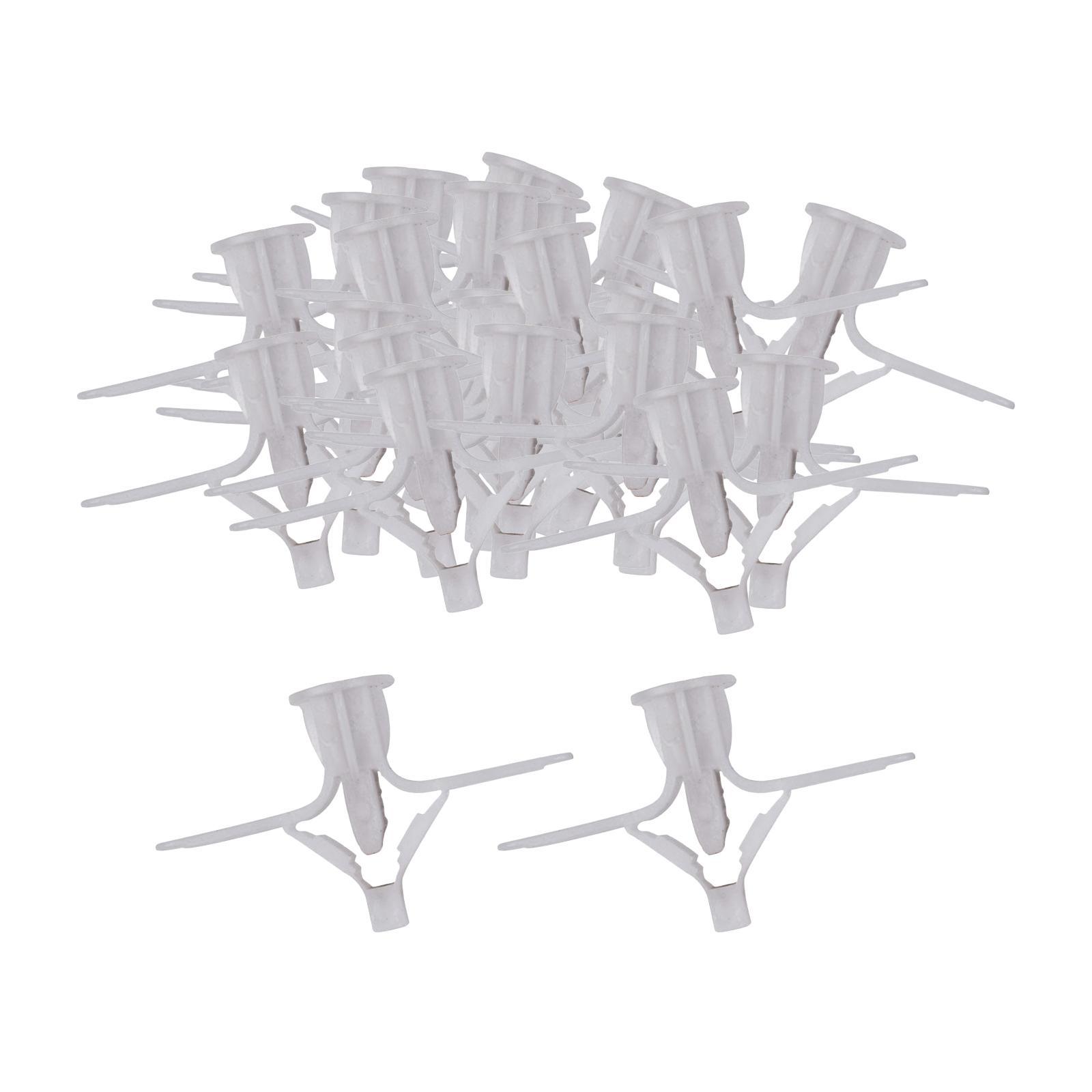 100Pcs Plasterboard  Screws, Drywall Cavity Wall Fixings Screws Fastener, Expansion Tube Wall Installation Fastener for Lamp Installation