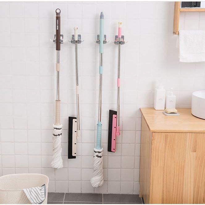 Móc Dán Tường Giữ Cây Lau Nhà,Chổi Chịu Lực Tốt Không Thấm Nước