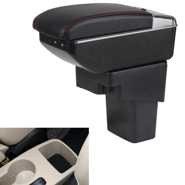 Hộp tỳ tay ô tô, xe hơi dùng cho xe Hyundai Accent 2014-2016 tích hợp 7 cổng USB DUSB-HDAC1416
