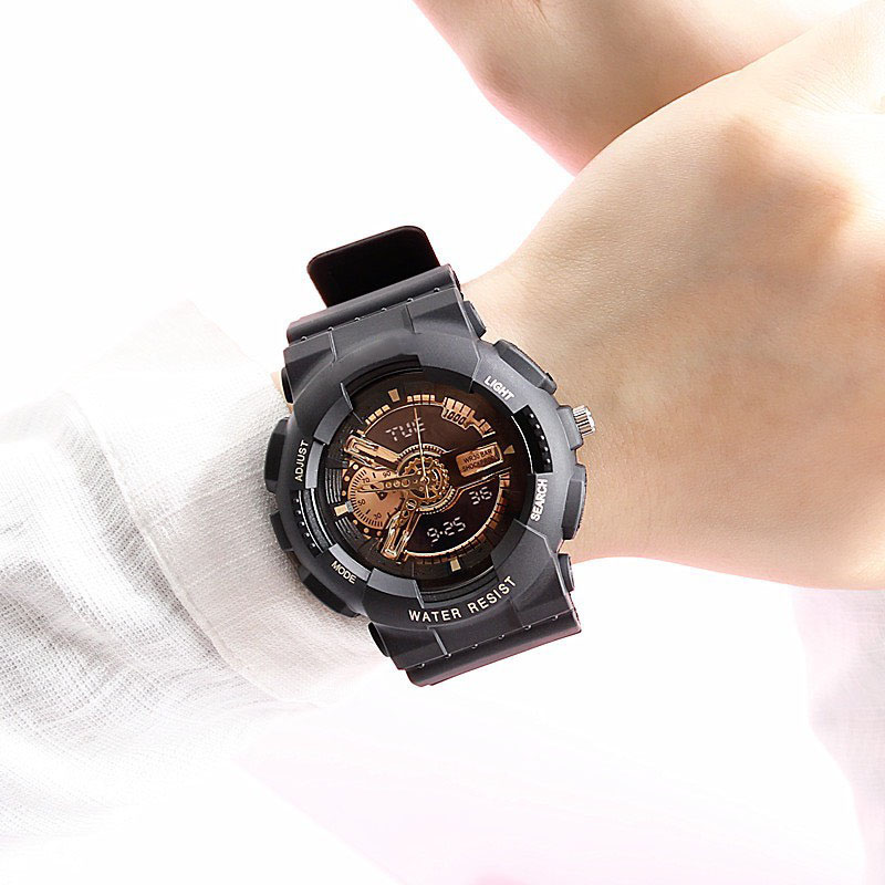 Đồng hồ điện tử đeo tay thông minh phong cách thể thao dây cao cu bền đẹp thời trang DH108