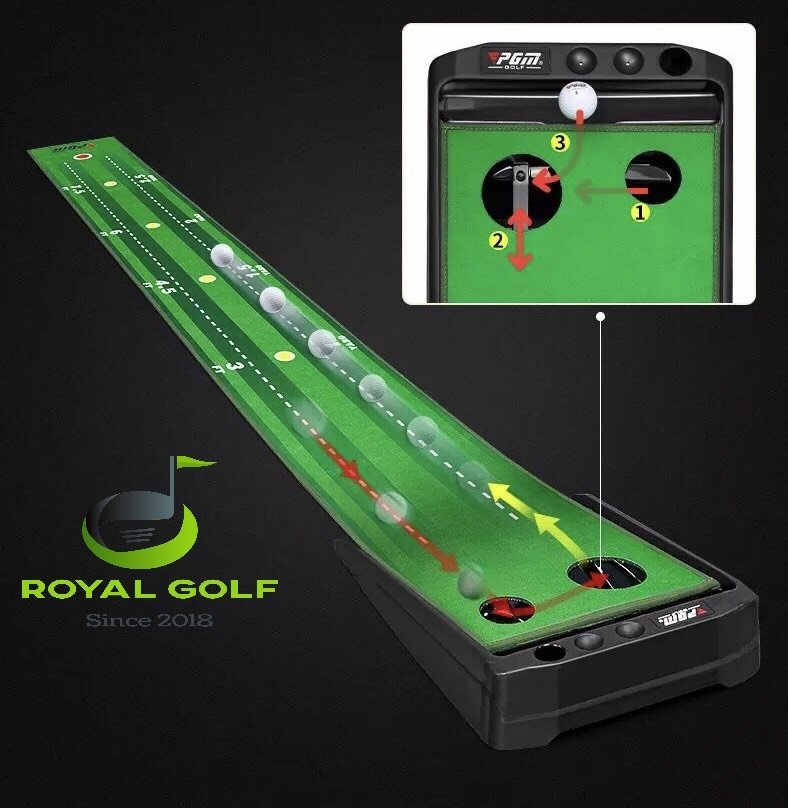 THẢM PUTTING GOLF MẪU MỚI TỰ ĐỘNG BẬT BÓNG- CÓ VẠCH LINE