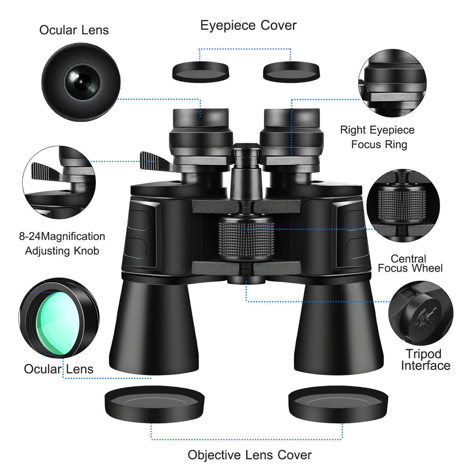 20x50 Binoculars Bird Watching Hunting Concert Waterproof Low Light Night Version Binoculars, Lightweight and Easy to Carry