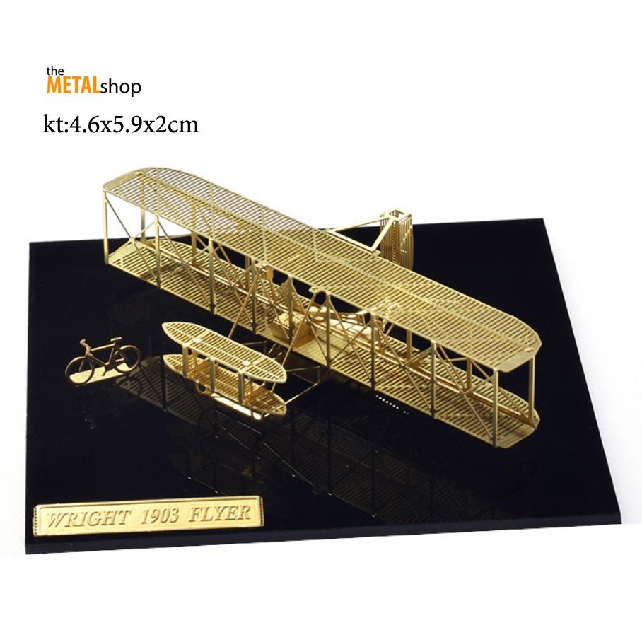 Mô hình lắp ghép 3d kim loại các mẫu máy bay cổ(gold)