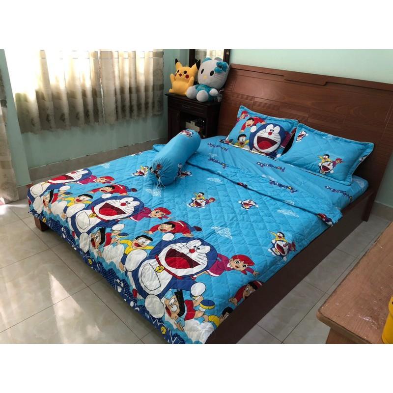 Bộ chăn ga gối hè chần gòn 1m6x2mx10cm nhiều mẫu