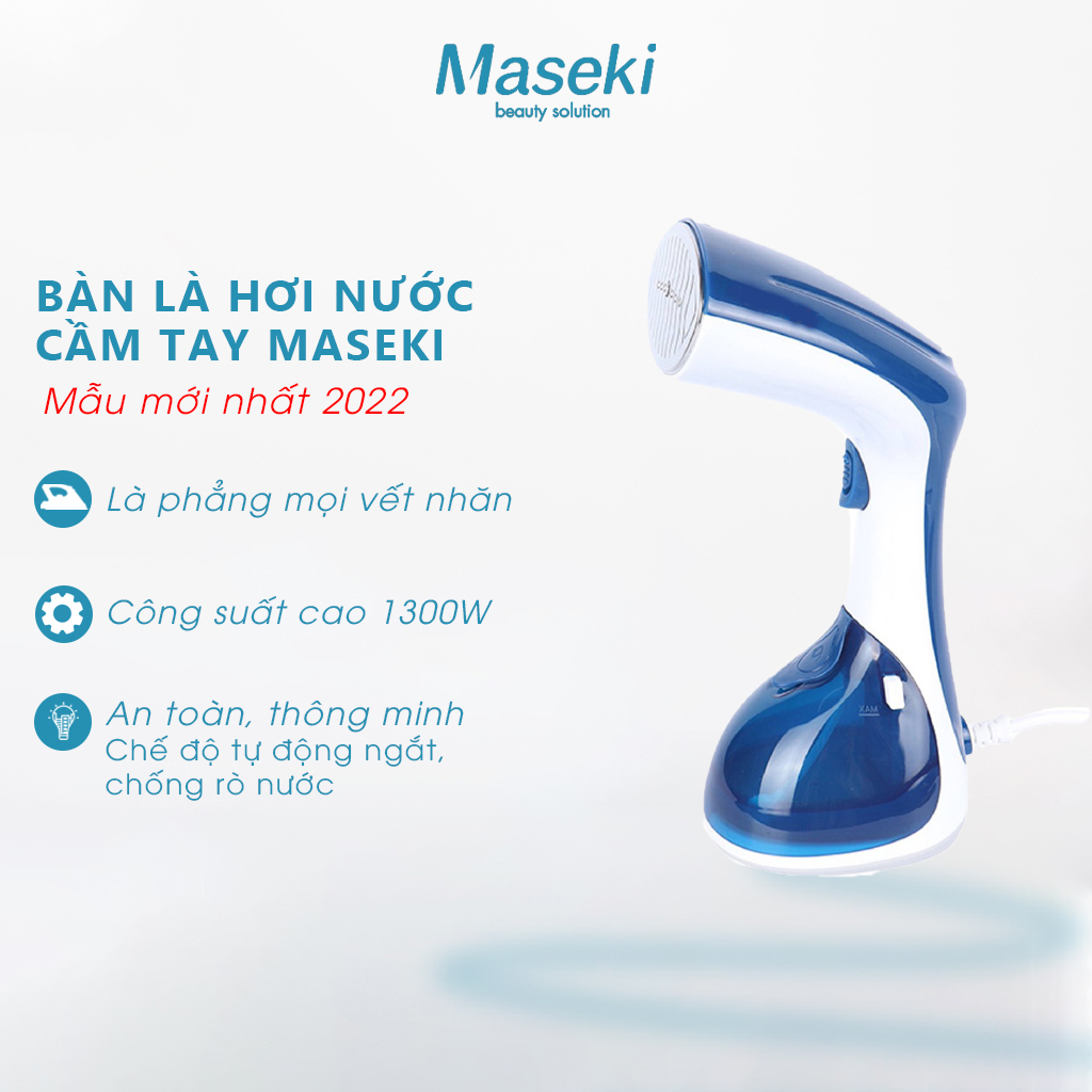 [HÀNG CHÍNH HÃNG] - Bàn Là Hơi Nước Cầm Tay Maseki - Công suất 1300W, Bàn Ủi Hơi Nước Mini Maseki mẫu mới 2022