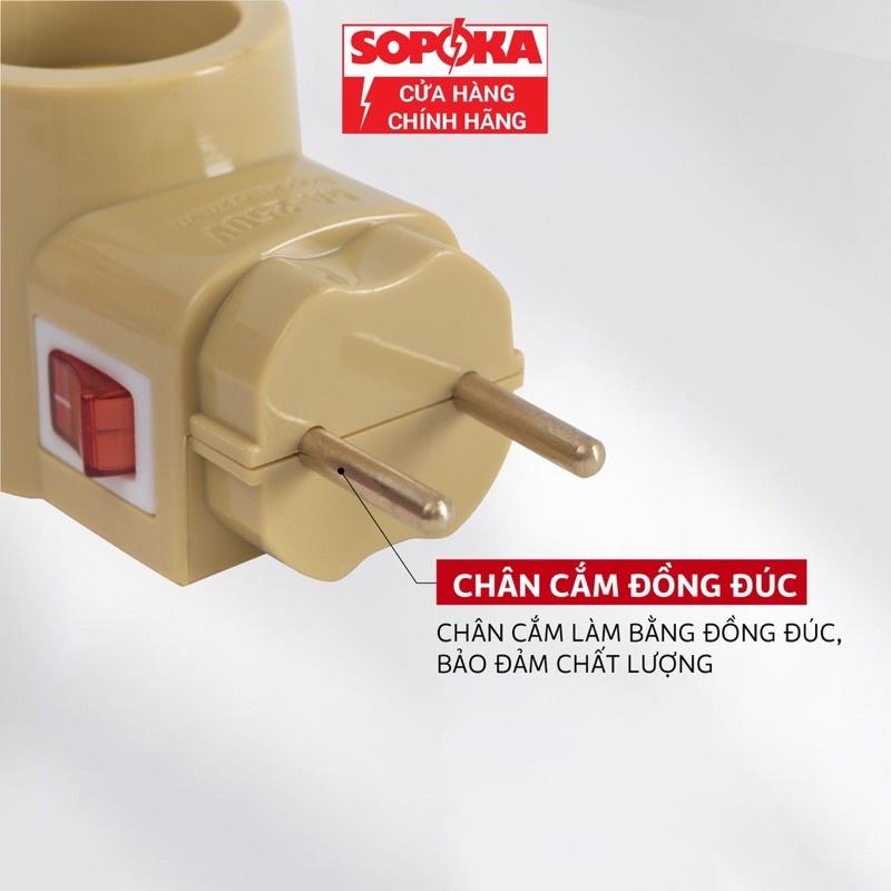 Đui đèn liền phích cắm có công tắt Sopoka DLP