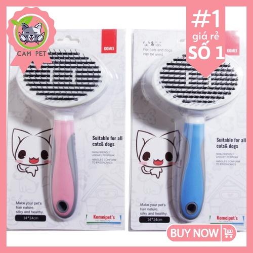 Lược chải lông chó mèo có nút bấm Tiện Dụng- Lược Chải Lông Thú Cưng