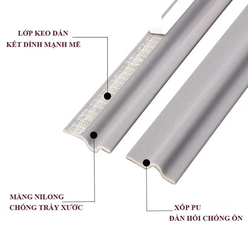 Cuộn 10 mét ron dán che khe cửa ,chân cửa,khung cửa CTFAST chống bụi, ngăn côn trùng, chống ồn, chống thoát nhiệt điều hòa, chống va đập cửa - Molde 2021
