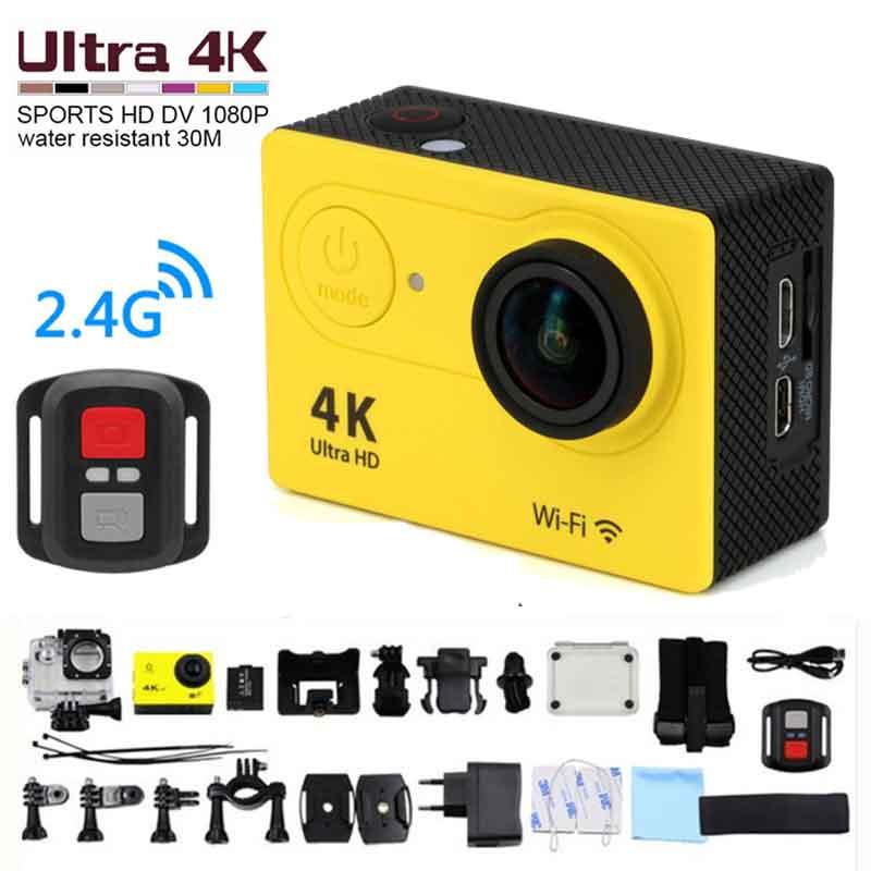 Máy ảnh hành động Ultra HD 4K WiFi 2.0 "170DEGREE 30M Đi dưới nước Pro Materment Cam Camera Cam Camera Camer