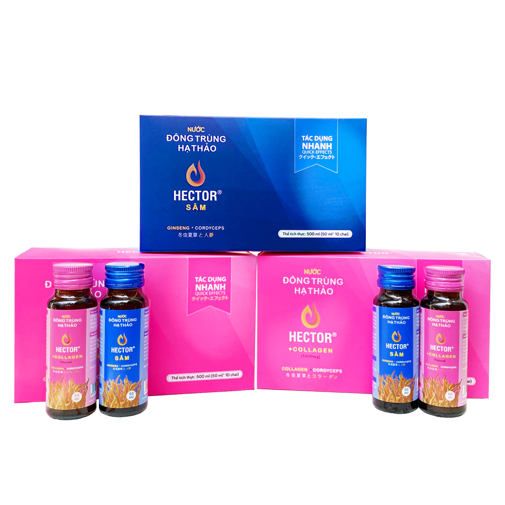 Combo 2 hộp 20 Chai Hector Collagen & 1 hộp Hector Sâm