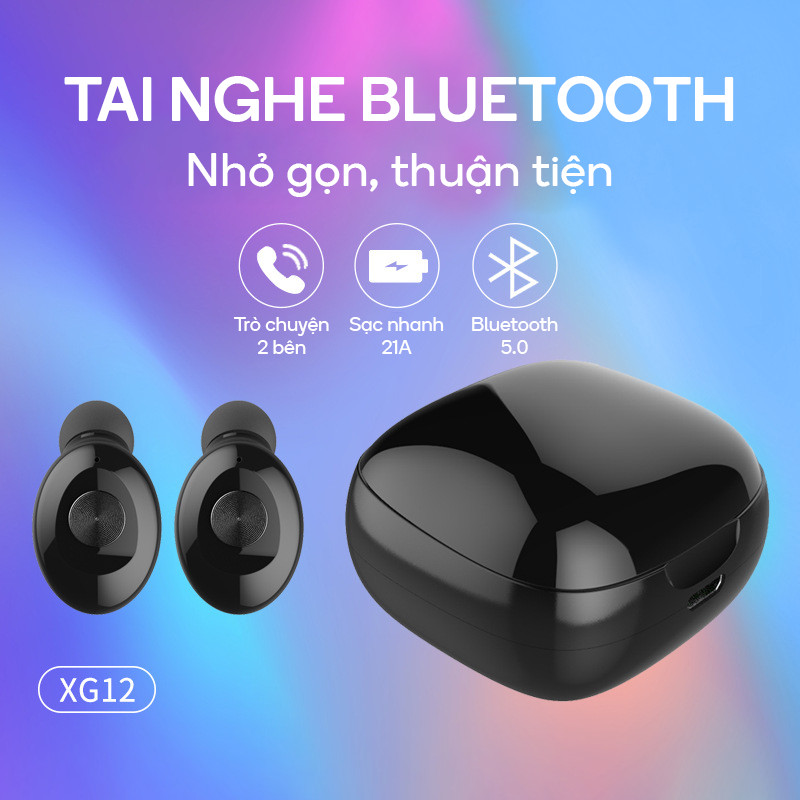 Tai Nghe Bluetooth 5.0 không dây nhét tai mini thể thao Gaming Chống Nước IPX5 - Đèn LED hiển thị Phần Trăm Pin - Hàng chính hãng - TNBT04