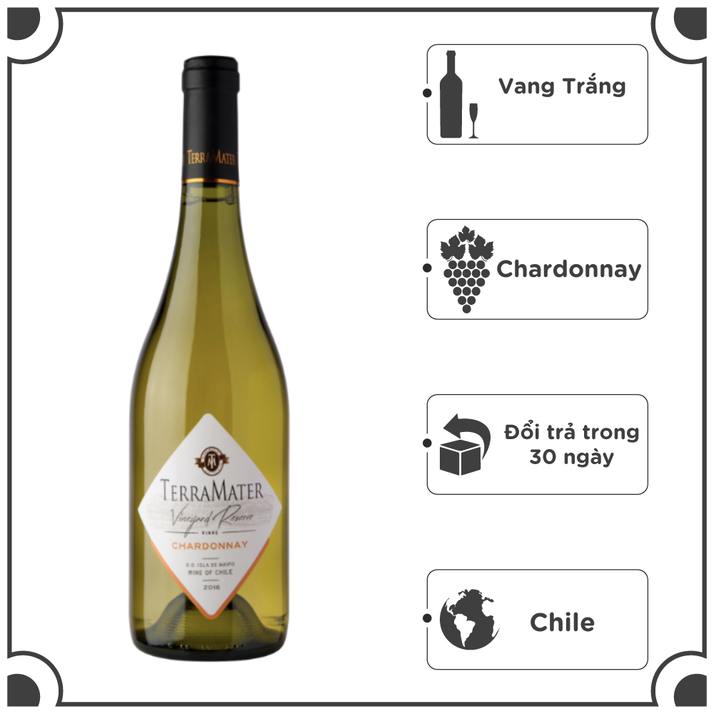 Rượu Vang Trắng Chile TerraMater Vineyard Reserve Chardonnay