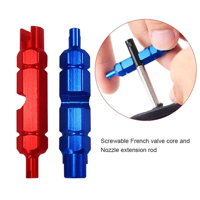 Bicycle Nozzle Valve Core Tool Bike Tire Repair Kits Double Head Wrench Multifunctional Portable Disassembly Spanner