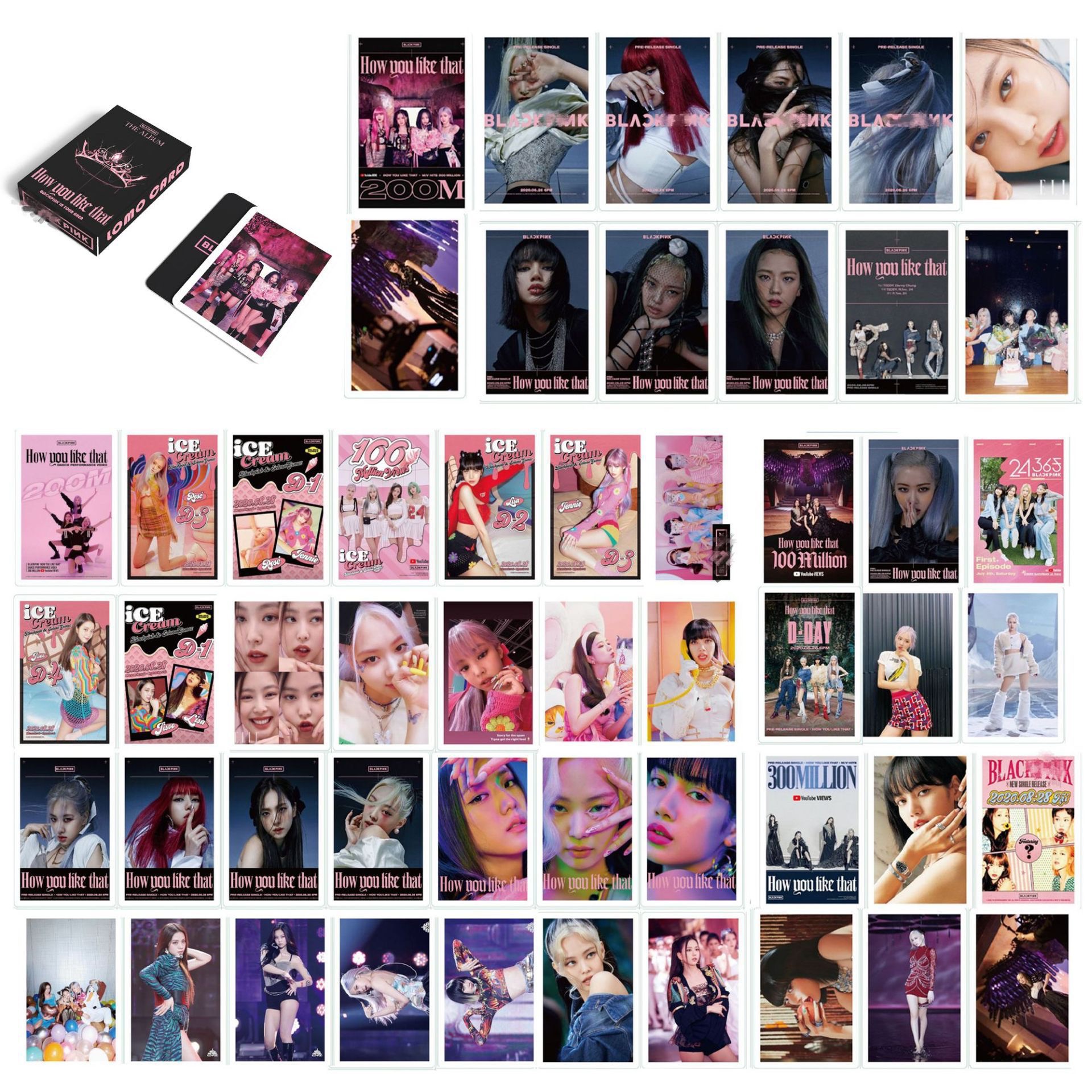 Bộ sưu tập 55 thẻ ảnh Lomo card BlackPink bo góc, giấy tráng gương chất lượng cao - VPP Thiên Ái