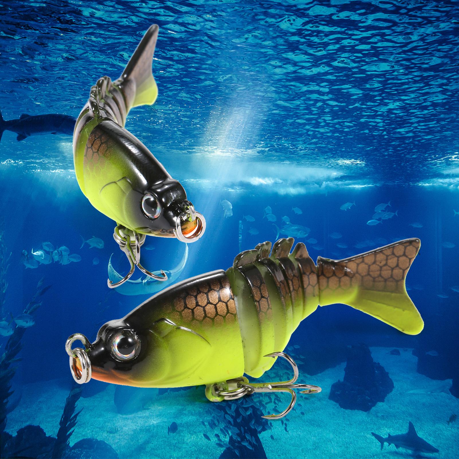 Multi Jointed Swimbait 6cm 4.7g 6 Segment Lifelike Artificial Mini Hard Swim Bait Crankbait Fishing Lure