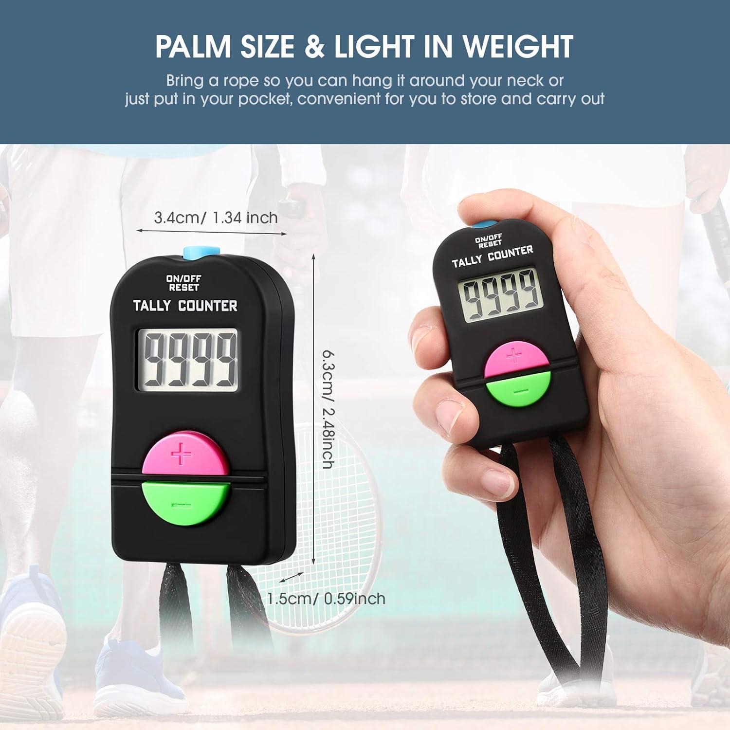 Máy bấm cầm tay kỹ thuật số Brochure điện tử Plus và Minus Bộ đếm bấm kỹ thuật số cầm tay có dây buộc cho môn thể thao Golf