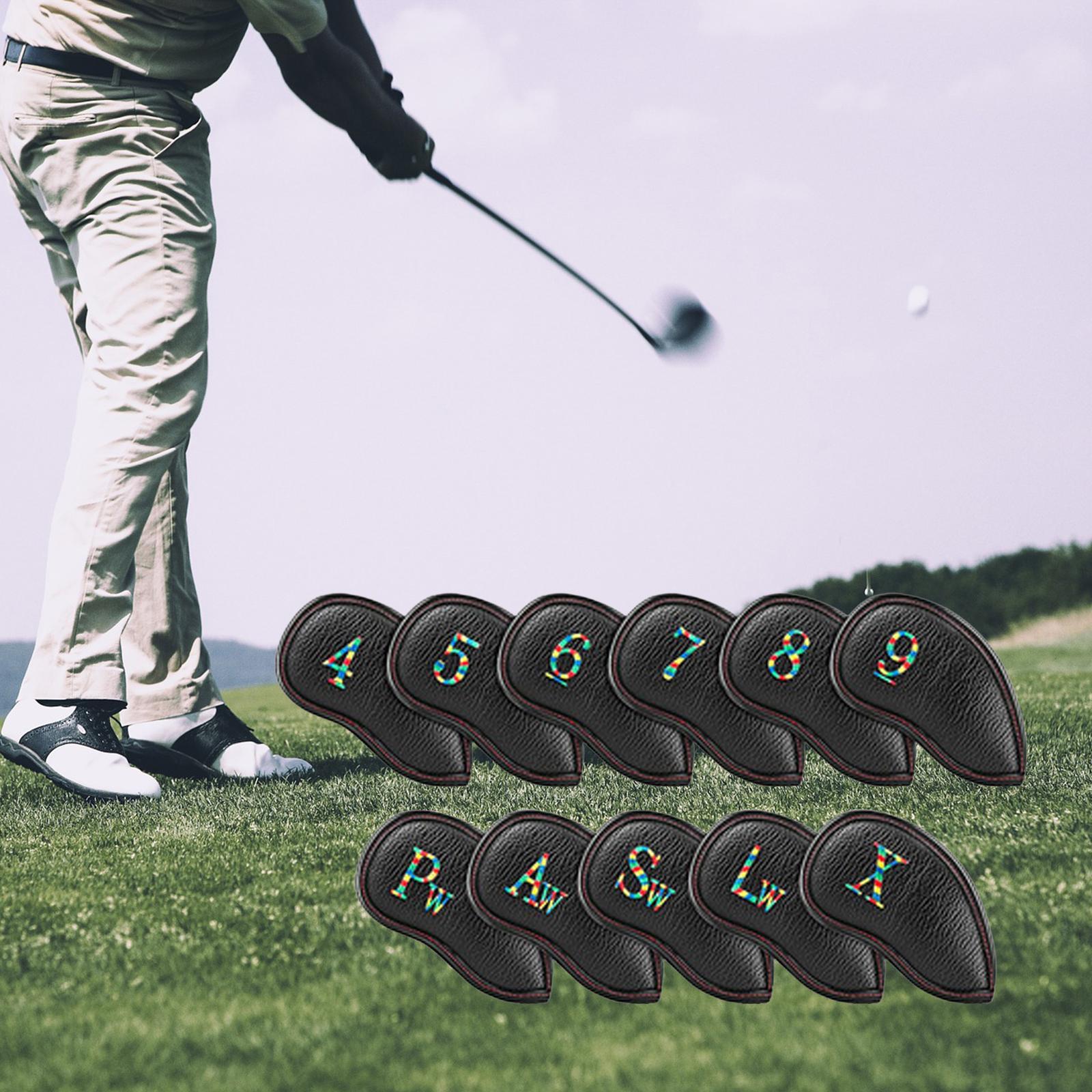 11x Golf Iron Headcover Supplies Gift Durable Club Head Cover for Beginner