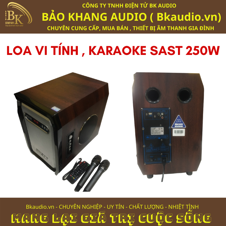 Loa vi tính bluetooth nghe nhạc và karaoke. Công suất đỉnh 250W. MSP : SPL-01