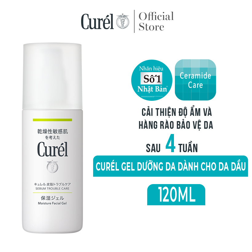 Gel Dưỡng Da Dành Cho Da Dầu Curel Sebum Trouble Care Sebum Care Moisture Gel (120ml)