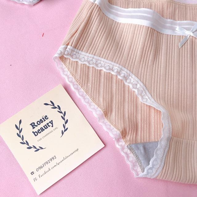 Quần lót nữ, quần lót cotton gân tăm đẹp thấm hút mồ hôi Q/C059