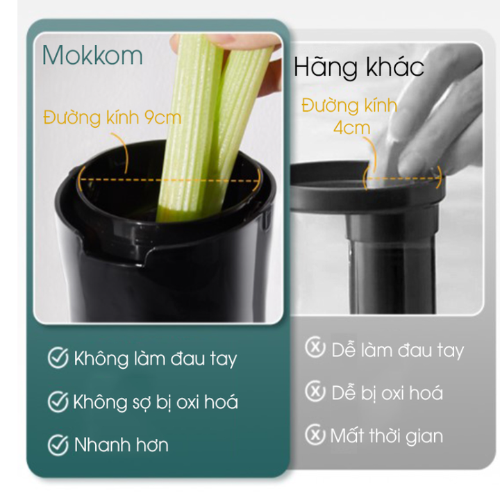 Máy ép chậm hoa quả Mokkom MK-199 - HÀNG NHẬP KHẨU