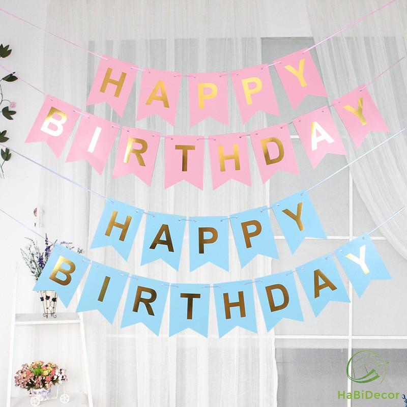 Dây Chữ Happy Birthday Trang Trí Sinh Nhật Cho Bé Trai, Bé Gái Tại Nhà Siêu Đẹp PK01