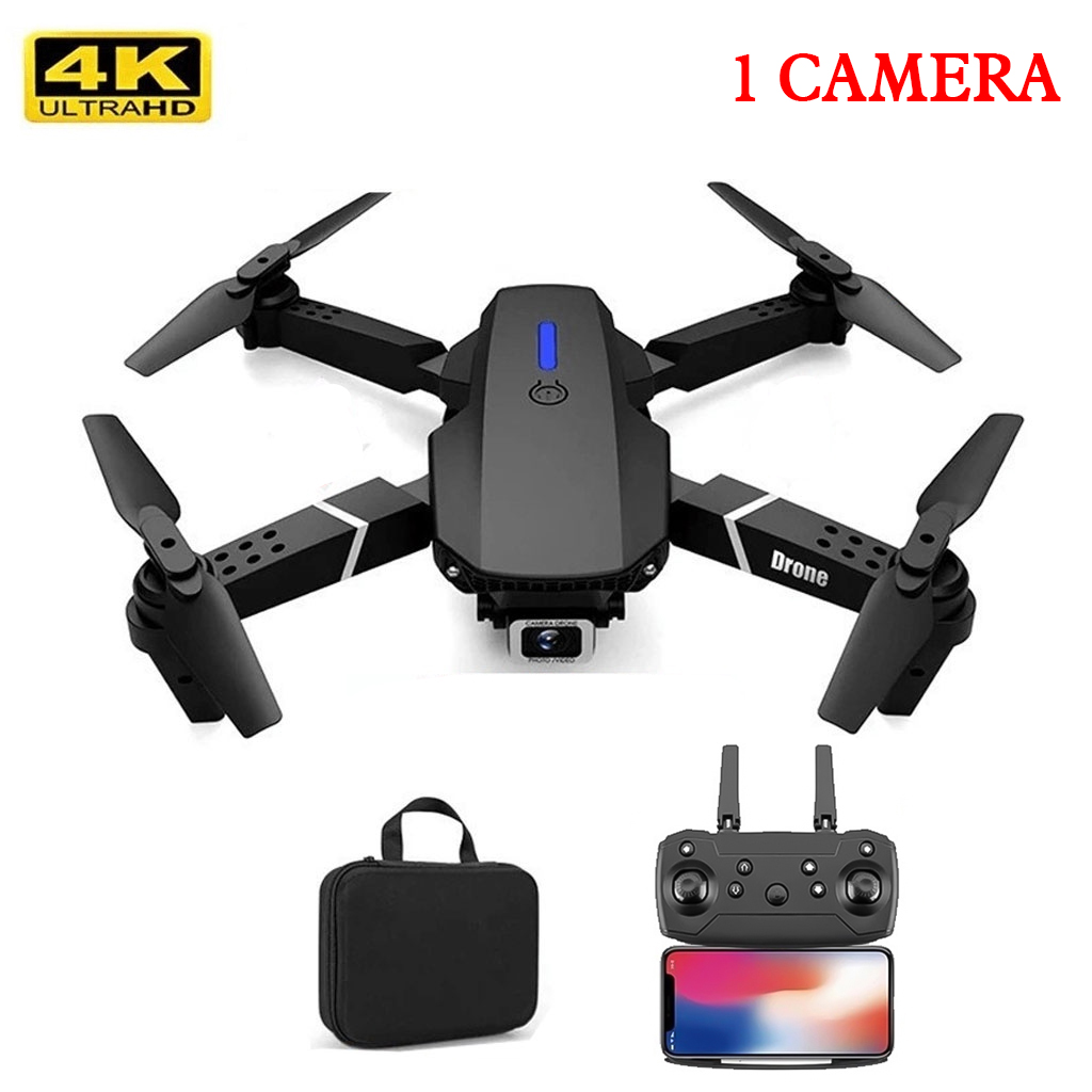 Flycam E88 máy bay điều khiển từ xa camera kép Quadcopter UAV Với Bản Nâng Cấp 720P / 1080P / 4K HD FPV GPS WiFi - Hàng Chính Hãng