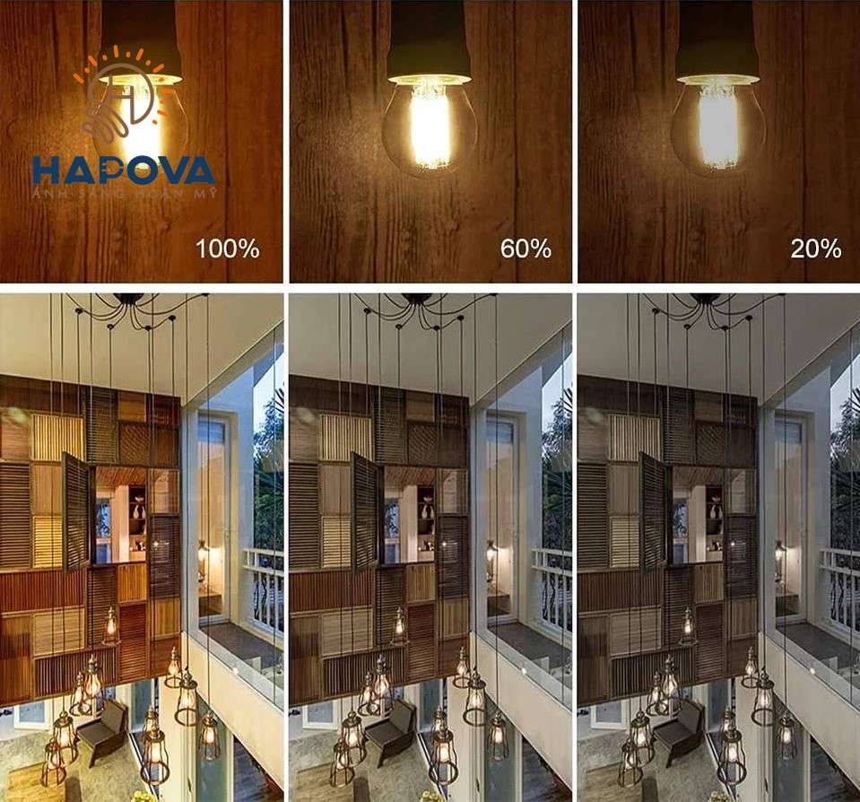 Bóng đèn led edison G45 trang trí công suất 4W HAPOVA ADONI