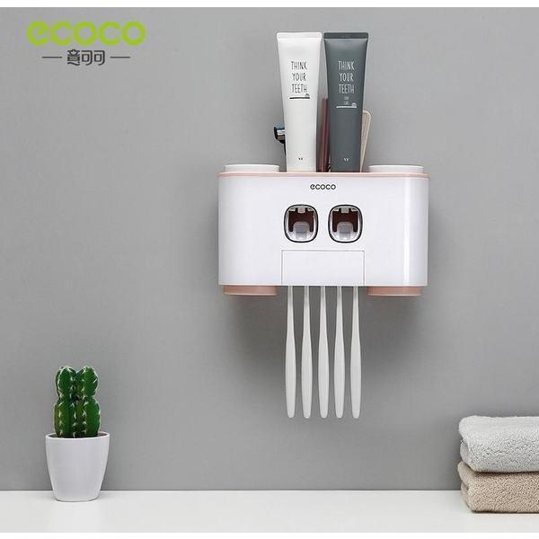 Bộ Nhả Kem Đánh Răng ECOCO Cao Cấp Kèm 2 Cốc, 4 Cốc