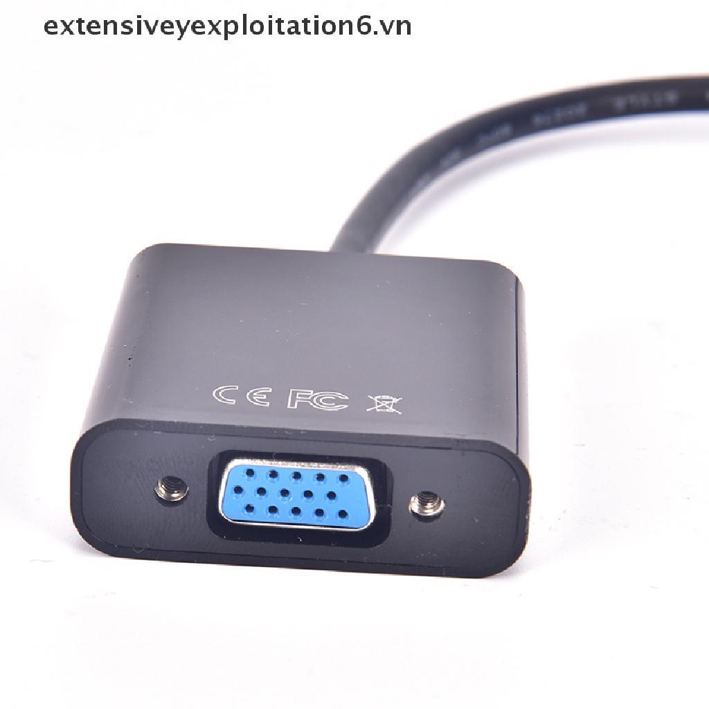 Dây cáp chuyển đổi giắc cắm DisplayPort DP sang ổ cắm VGA màu đen