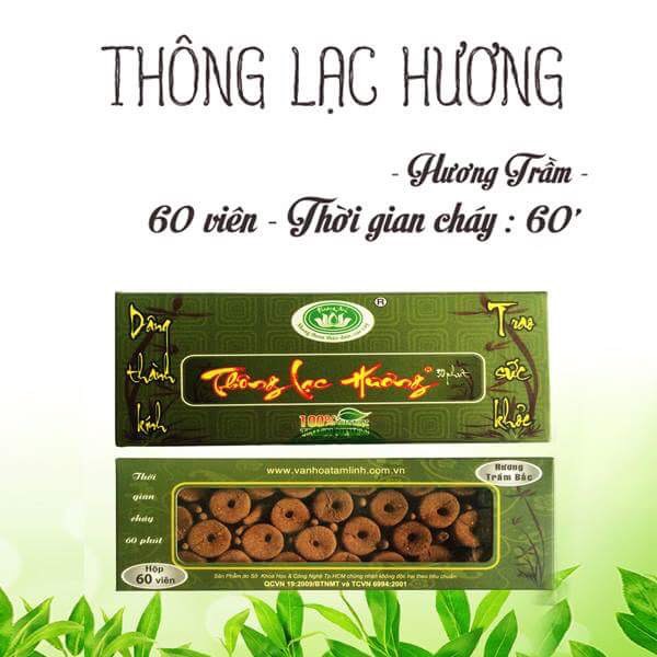 Nhang nụ thảo dược Thông Lạc Hương(hương Trầm Bắc)-hộp 60 viên