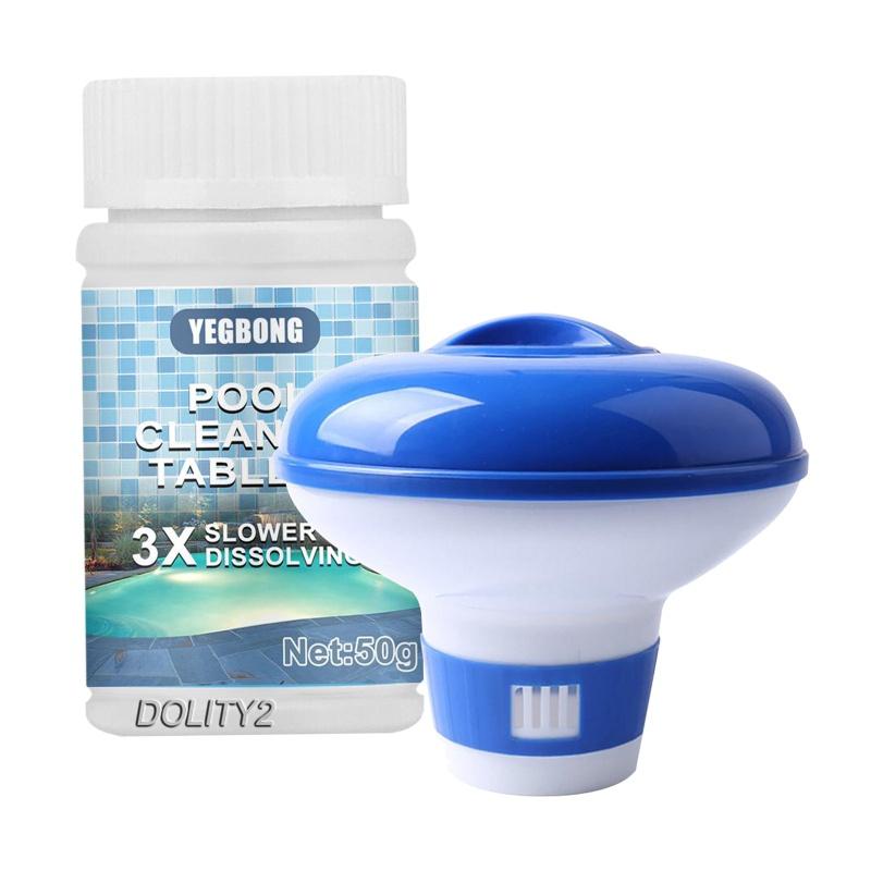 Set 2 Hộp Đựng Chlorine 50g Tiện Dụng Cho bể bơi