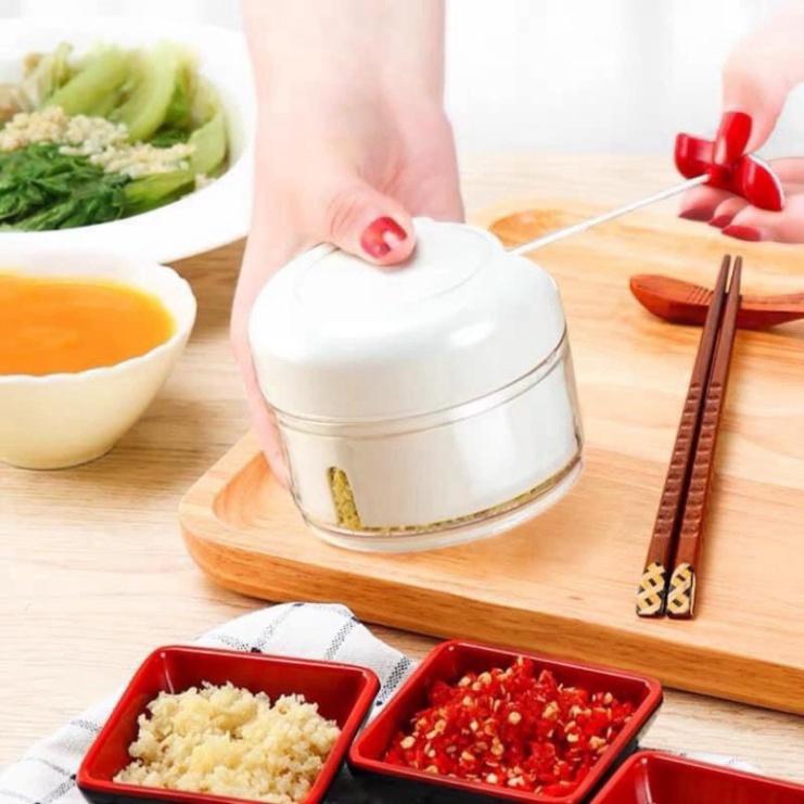 Xay tỏi ớt mini bằng tay Mini Food Chopper, máy xay thịt thực phẩm |