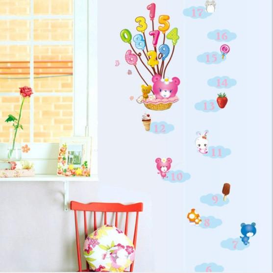 Decal trang trí thước đo và chữ số