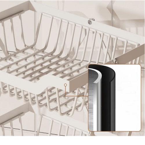 Kệ Bếp Rau Quả Xếp Gọn Nhật Bản 4 tầng CarbonSteel White