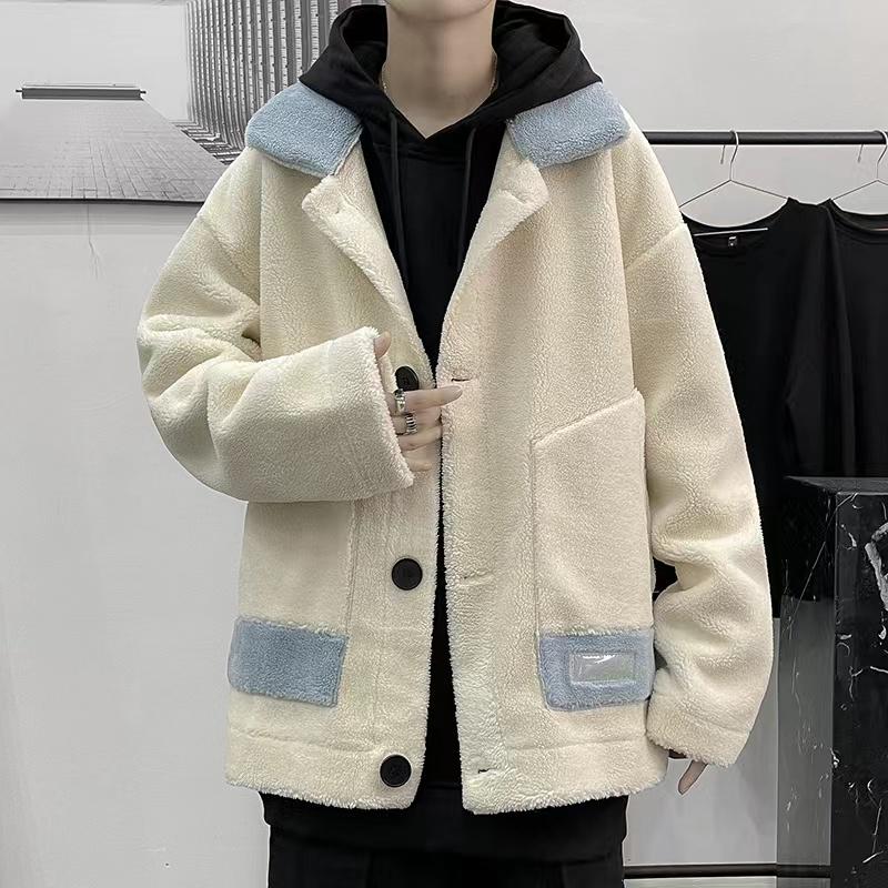 Áo khoác, áo khoác len mùa đông, bông xù lông cừu đẹp dày dặn thiết kế trẻ trung ấm áp Mã qc7