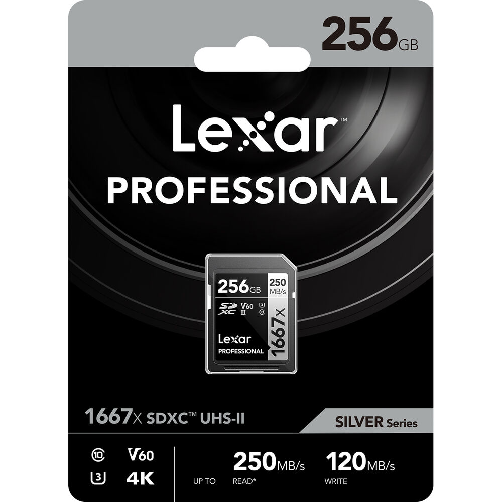 Thẻ nhớ SD Lexar Professional 1667x UHS-II V60 250/120 MB/s (64GB/128GB/256GB) - Hàng chính hãng