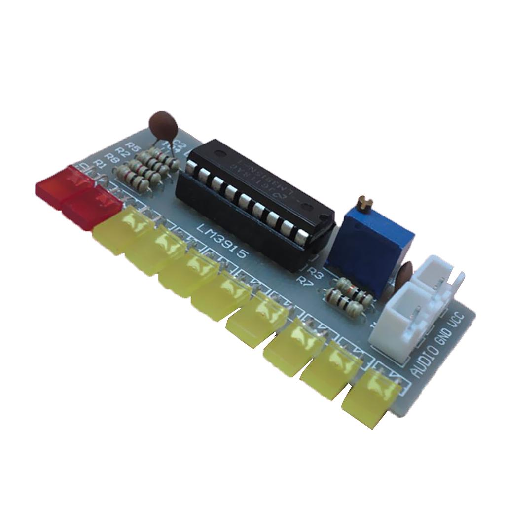 Audio Level Indicator Kit LM3915 DIY Module DC9V-12V 10 Segment DC9V-12V