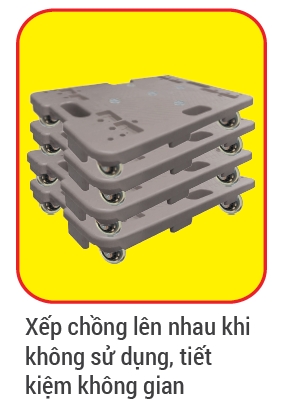 Xe đẩy hàng không tay Dolly FB Pro-skate nối được Happy Move 100kg